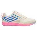 Chuteira Futsal Adulto Umbro Pro 5 Bump BRANCO/ROSA
