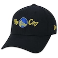 Boné Aba Curva New Era 3930 Golden State Warriors Nba - Fechado - Adulto PRETO