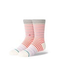 Meia Cano Alto Stance Sunshine Stripe - Infantil BRANCO