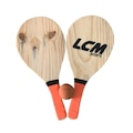 Kit Frescobol Lcm: 2x Raquetes + Bola LARANJA