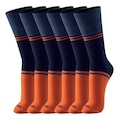 Kit de Meias Cano Longo Mash Esportiva 211.12 - 6 Pares - Adulto AZUL ESC/AZUL