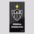Toalha de Banho Bouton Atlético Mineiro Preta e Cinza CINZA