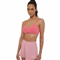 Top Fitnesse com Bojo Alto Giro Hyper Costas Decotada - Feminino ROSA