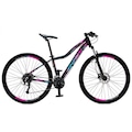 Bicicleta Aro29 Krw Alumínio Shimano - Freio Hidráulico S5 - Câmbio Shimano - 24V - Adulto PRETO/ROSA