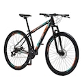 Bicicleta Aro 29 Krw Alumínio - Freio a Disco Suspensão Dianteira Mountain Bike S7 - 27 Velocidades - Adulto PRETO/AZUL