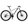 Bicicleta Aro 29 Krw Alumínio - Freio a Disco Suspensão Dianteira Mountain Bike S7 - 27 Velocidades - Adulto BRANCO/PRETO
