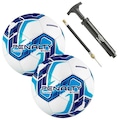 Kit Bolas Futebol de Campo Penalty Storm Xxi com 2 Unidades + Bomba Inflável Umbro BRANCO