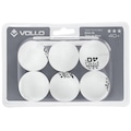 Bola de Tênis de Mesa Vollo 3 Estrelas - 6 Unidades BRANCO