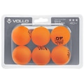 Bola de Tênis de Mesa Vollo 3 Estrelas - 6 Unidades LARANJA