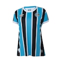 Camisa do Grêmio Of. I 2023 Atleta Umbro - Feminina AZUL/PRETO