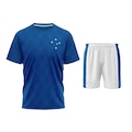 Conjunto do Cruzeiro Braziline Símbolo Mini Craque: Camisa + Shorts - Infantil AZUL