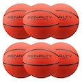 Kit de Bolas de Basquete Penalty Playoff Mirim - 6 Unidades LARANJA/PRETO