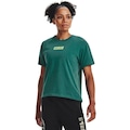 Camiseta Under Armour Project Rock Globe - Feminina VERDE