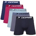 Kit 5 Cuecas Boxer Microfibra Dorbe Original - Adulto PRETO/VINHO