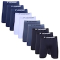 Kit de Cuecas Long Leg Dorbe Poliamida - 10 Unidades - Adulto PRETO/AZUL