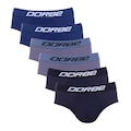 Kit Cuecas Slip Dorbe Microfibra - Adulto - 6 unidades PRETO/MARINHO/CINZA