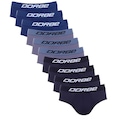 Kit de Cuecas Slip Dorbe Microfibra - 10 Unidades - Adulto PRETO/MARINHO/CINZA
