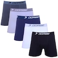Kit Cuecas Boxer Dorbe Algodão - Adulto - 5 unidades PRETO/AZUL