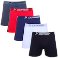Kit Cuecas Boxer Dorbe Algodão - Adulto - 5 unidades PRETO/BRANCO