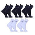 Kit Meias Cano Longo Dorbe Algodão - 5 Pares - Adulto PRETO/BRANCO
