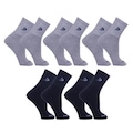 Kit Meias Cano Longo Dorbe Algodão - 5 Pares - Adulto CINZA/PRETO