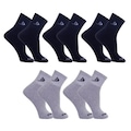 Kit Meias Cano Curto Dorbe Algodão - 5 Pares - Masculina PRETO/CINZA