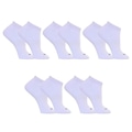 Kit Meias Cano Baixo Dorbe Sapatilha Algodão Anatômica - 5 Pares - Adulto BRANCO