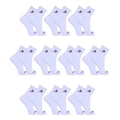 Kit Meias Cano Curto Algodão Dorbe - 38 a 43 - 10 Pares - Adulto BRANCO