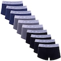 Kit de Cuecas Sungão Dorbe Algodão - 10 Unidades - Adulto PRETO/MARINHO/CINZA