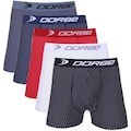 Kit Cuecas Boxer Risca de Giz Microfibra Dorbe - Masculina - 5 unidades SORTIDA