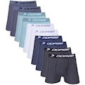 Kit de Cuecas Boxer Dorbe Risca de Giz Microfibra - 10 Unidades - Adulto PRETO/AZUL