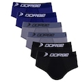 Kit Cuecas Dorbe Slip 100% Algodão Adulto - 6 unidades PRETO/MARINHO/CINZA