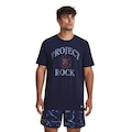 Camiseta Under Armour Project Rock St Ss - Masculina AZUL ESCURO
