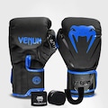 Kit Boxe Muay Thai Venum Luvas + 2m Bandagem + Bucal New Impact Evo PRETO/AZUL