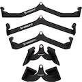 Kit de Puxadores Anatômicos Yangfit Musculação - 5 Peças PRETO