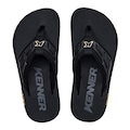 Chinelo Kenner Kivah Full Force Nova - Unissex PRETO/OURO