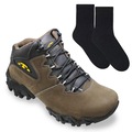 Bota Adventure Bull Terrier Bruce + Par de Meia - Masculina CARBONO