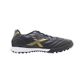 Chuteira Society Oxn Mundialli 3 Pro - Adulto PRETO/BRANCO/DOURADO