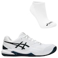 Tênis Asics Gel-Dedicate 8 Clay + Par de Meias - Masculino BRANCO/VERDE