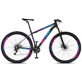 Bicicleta Aro 29 Krw Alumínio Tz Freio A Disco - Shimano - 21 Marchas PRETO/ROSA