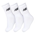 Meia New Balance Lifestyle Basic 35 ao 38 - Pack com 3 Pares - Unissex BRANCO