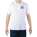 Camiseta Polo Piquet Santos Surf Center - Masculina BRANCO