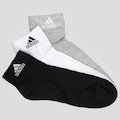 Kit Meia Cano Médio adidas Logo com 3 Pares - Adulto NAO SE APLICA