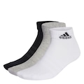 Kit Meias Cano Curto adidas Cushioned Sportswear Ankle com 3 Pares - Adulto CINZA