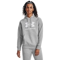 Blusão de Moletom com Capuz Under Armour Rival Fleece Big Logo - Feminino CINZA