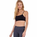 Top Fitness Alto Giro Fluxy Costas Decotada - Feminino PRETO