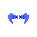 Protetor Auricular Poker Silicone Anatômico 13132-Az - Adulto AZUL