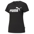 Camiseta Puma Essentials Logo - Feminina PRETO/BRANCO