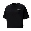 Camiseta Cropped Puma Small Logo - Feminina PRETO/BRANCO