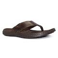Chinelo Pegada Couro 131281 - Masculino MARROM ESCURO